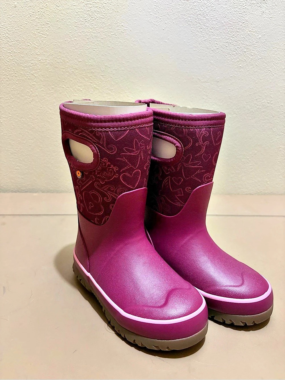 Bogs Kids Grasp Charring Kids Waterproof Boots Purple Girls 10 New